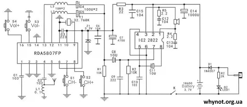 DIY_FM_Radio_RDA5807_circuit