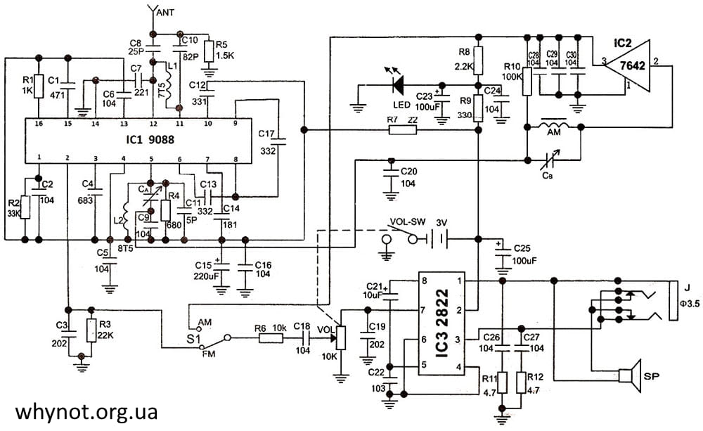 AM/FM radio CF210SP - circuit diagram AM_FM_radio_CF210SP_circuit